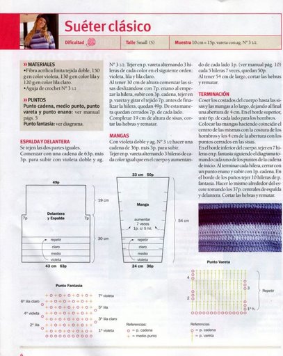 sueter clasico 2 Crochet: Sweater Clasico