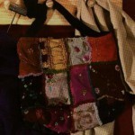 Bolso bordado con lentejuelas y canuitllos