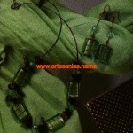 Collar y pendientes en tonos verdes