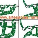 Punto alto doble en crochet