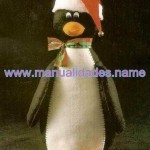 Pingüino de fieltro para Navidad