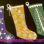 Botas de fieltro para Navidad