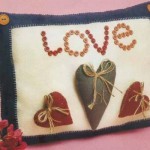 Almohadon de fieltro para San Valentin