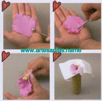 artesanias032 Orquídeas en Porcelana fría para San Valentin
