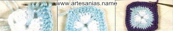 artesanias021 Como tejer cuadros cruzados en crochet