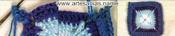 artesanias03 Como tejer cuadros cruzados en crochet