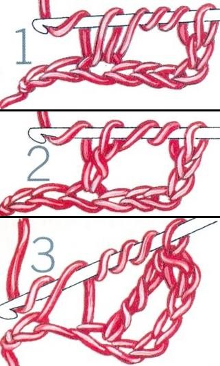 punto alto triple Punto alto triple de crochet