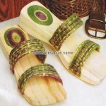 Zuecos de madera tejidos con lino