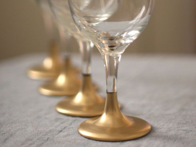 Artesanía para decorar copas Copas decoradas Artesanía para decorar copas