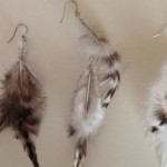 Artesanía para hacer pendientes de plumas