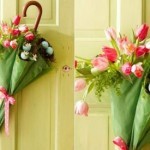 Artesanía para hacer un florero con un paraguas
