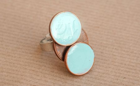 Artesanía para decorar un anillo con monedas Decorar anillos Artesanía para decorar un anillo con monedas